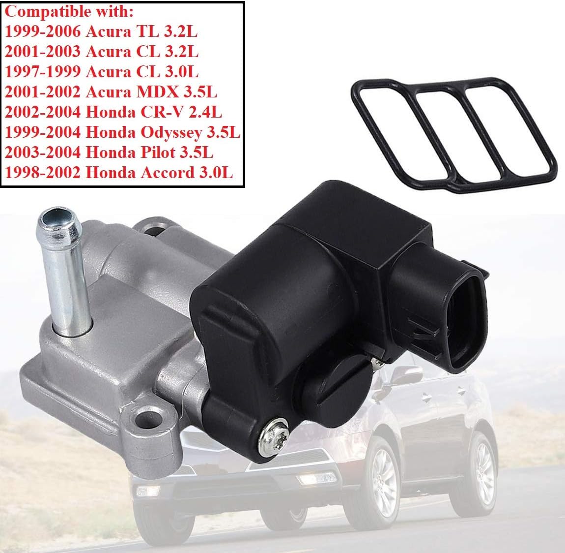16022P8AA01 Idle Air Control Valve IACV IAC,16022P8AA03,16022-P8A-A02 fits for Honda Accord Odyssey Pilot CR-V Acura CL TL MDX V6 3.0L 3.2L 3.5L With Gasket by Lucky Seven