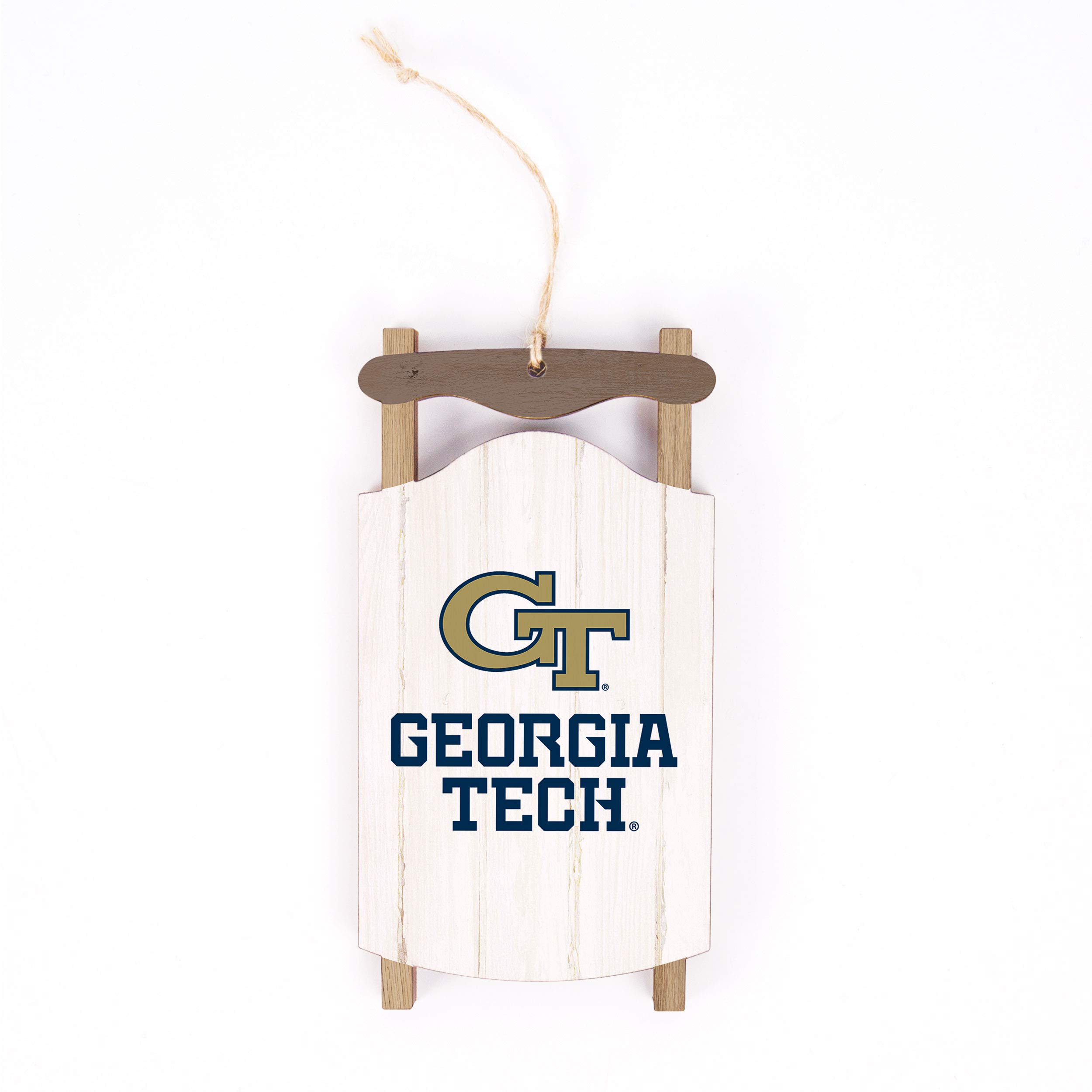 P. Graham DunnGeorgia Tech Logo Sled 5 x 2.625 MDF Wood Holiday Decorative Hanging Ornament