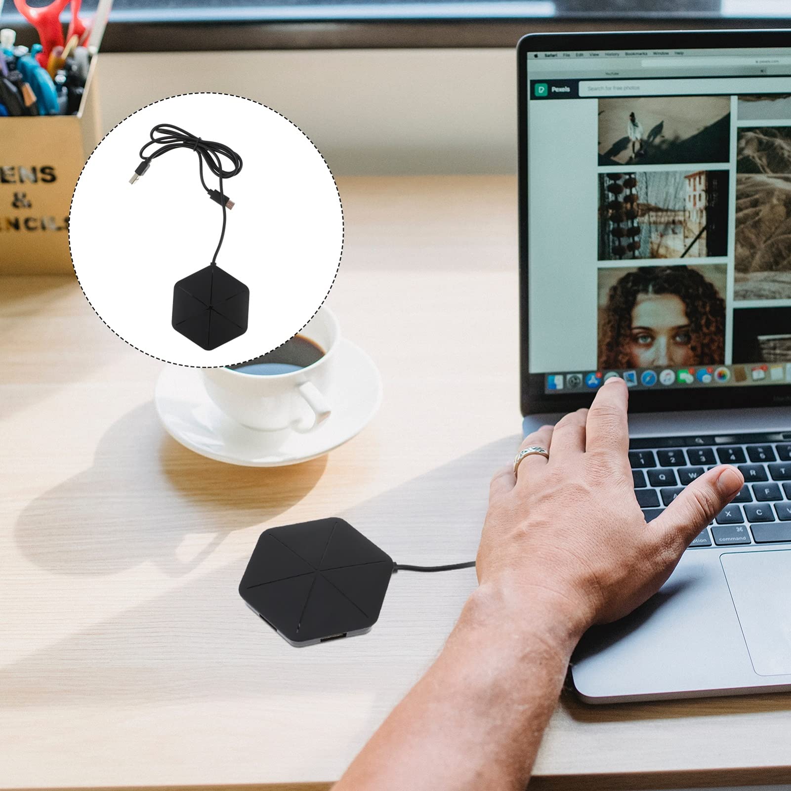 NUOBESTY 2pezzi Hub Usb Multifunzionale Portatile Otg Adattatore Compatibile Per Computer Tablet e Smartphone Design Trasferimento Type-c Otg