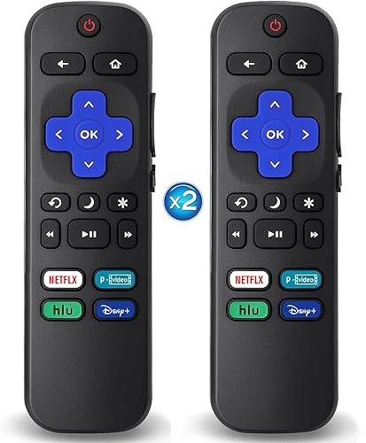 2 unidades de control remoto de repuesto compatibles con Roku TV, ajuste remoto universal para televisores inteligentes