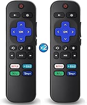 Control Remoto de Repuesto 2Pcs Compatible con Roku TV, Control Remoto Universal para Hisense/Onn/TCL/Sharp/Element/Philips/Hitachi/JVC/RCA/Insignia/Sanyo/LG RokuSeries Smart TVs (No para RokuStick & Box)