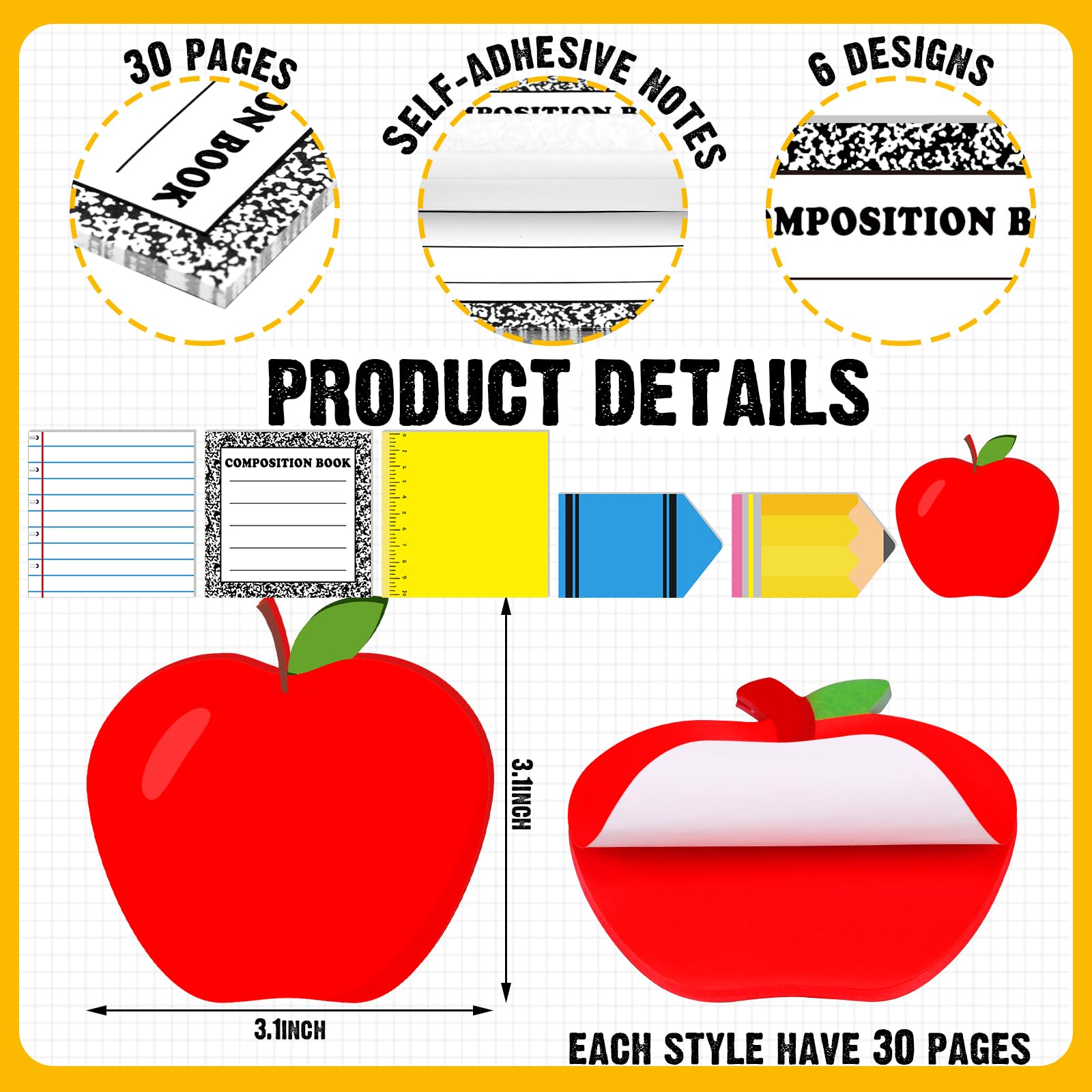 Honeydak 12 Set End of Year Teacher Appreciation Gift in Bulk Graduation Teachers Gift Bulk Teacher Tumbler Cute Composition Book Sticky Note Ballpoint Pen for Mentor Lecturer Educator (16 oz,Classic)