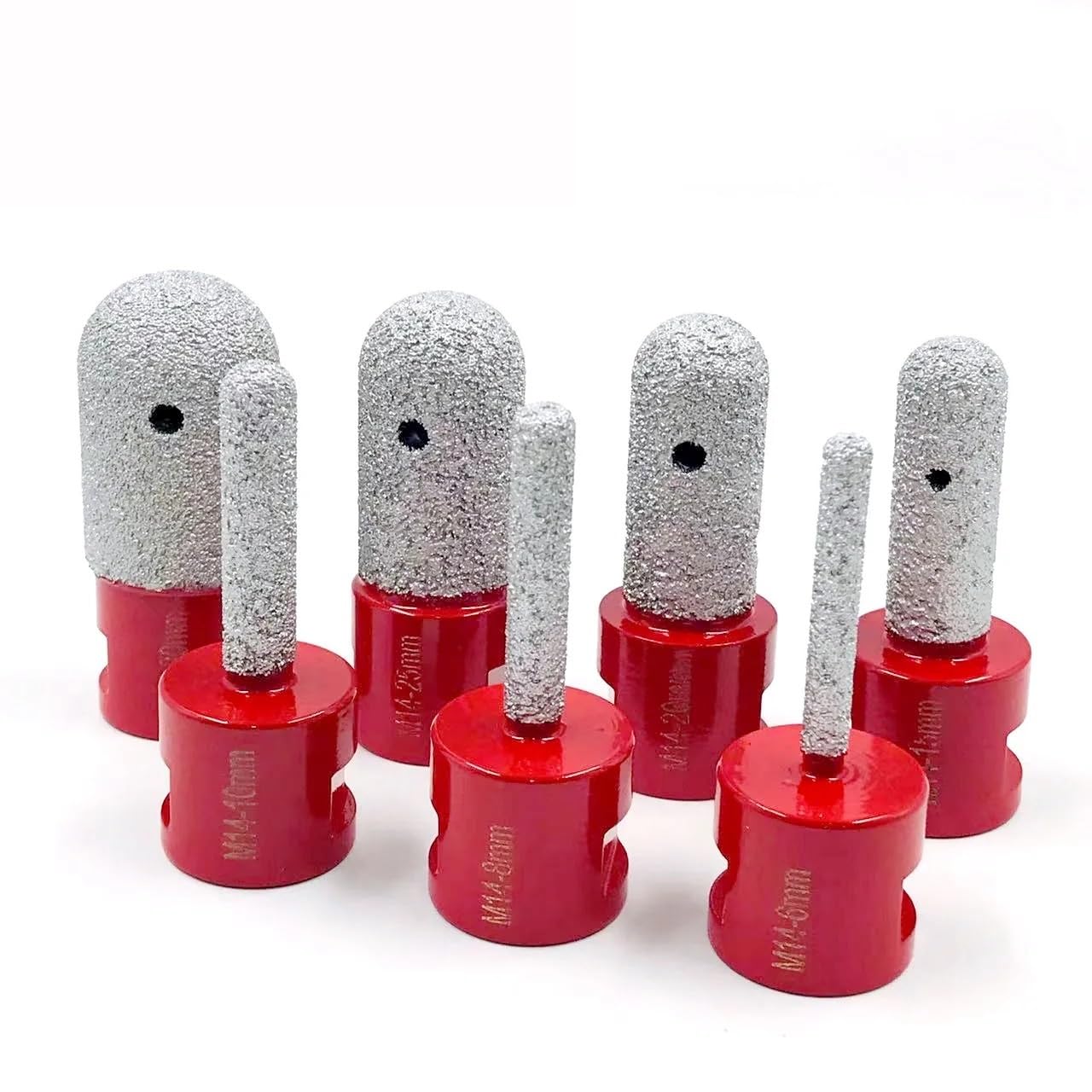 6/8/10/15/20/25/30mm M14 Thread Vaccum Brazed Diamond Finger Bit Brazing Milling Cutter(M14-20mm)