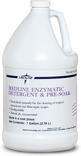Medline MDS88000B9 Dual-Enzymatic Surgical Instrument Detergent and Presoak, 1 gal (Pack of 4)