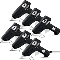 Vista 1 de 6 Pcs Mini Hot Glue Gun for Class Craft Glue Guns Fast Preheating Hot Melt Gun Low Temp with Burn Protection School DIY Home, 20 W (Black)