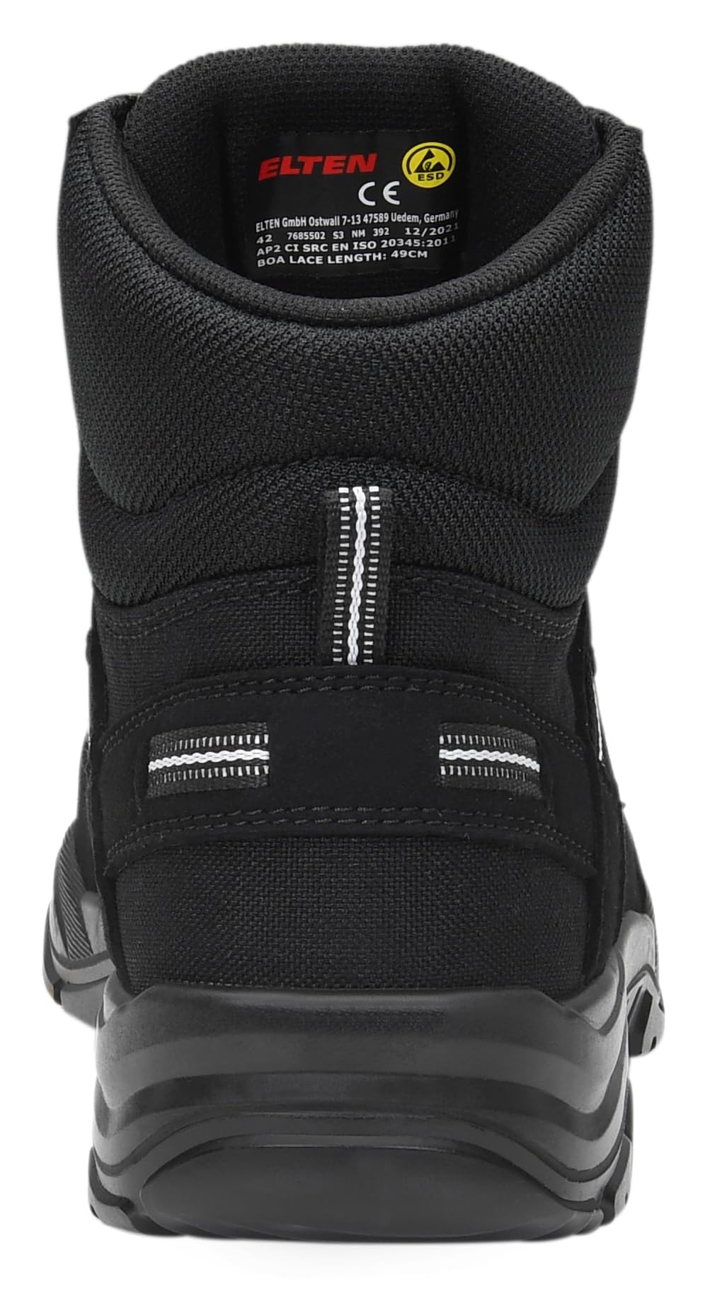 ELTEN Sicherheitsschuhe Matthew Pro BOA GTX Mid ESD S3 CI Typ 3, Damen und Herren, Textil, Stahlkappe, leicht, klassisch 47, Schwarz