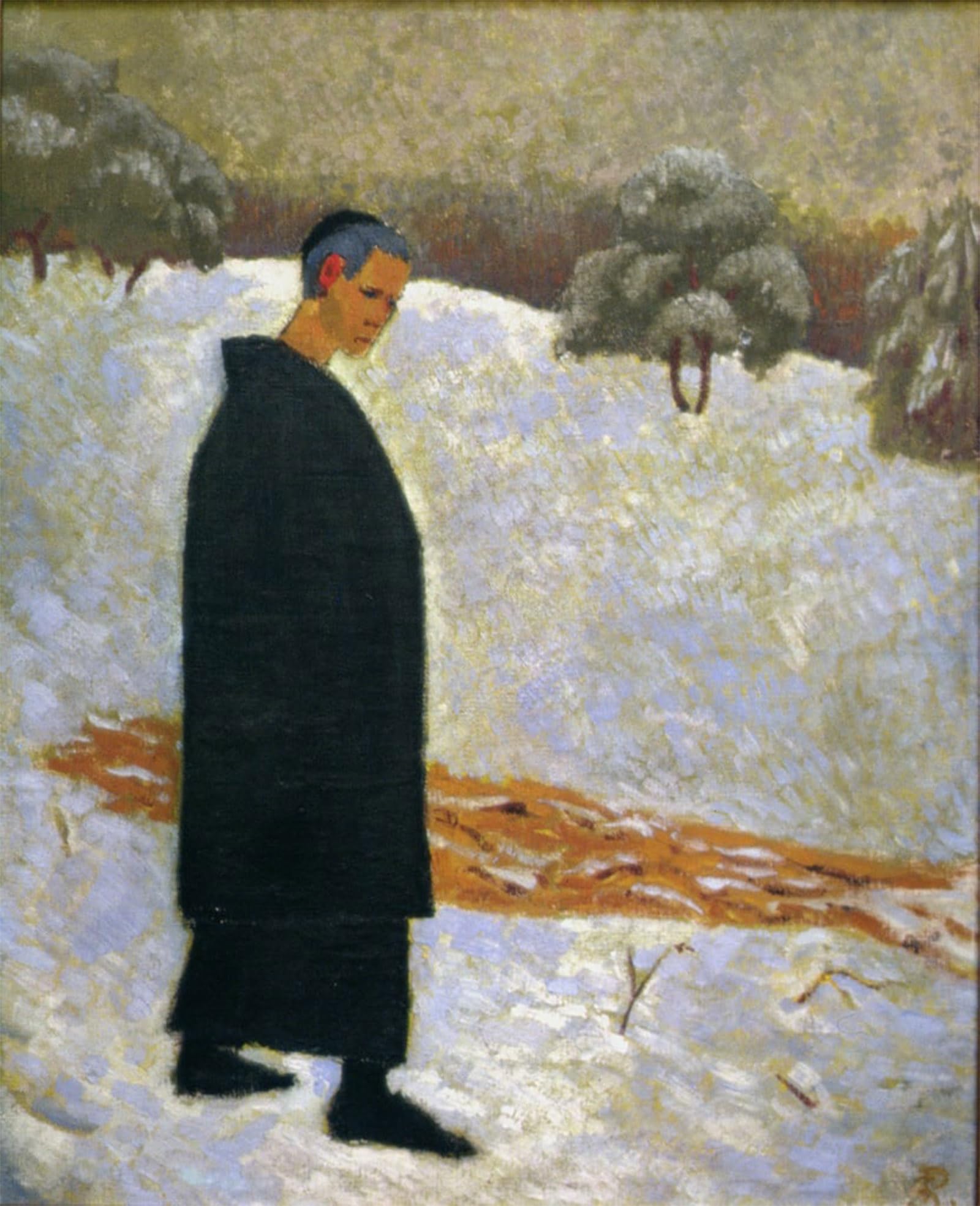 POSTERIIk Famous Modern Artwork Art Mural Portrait of Jan Verkade At Beuron by Paul Sérusier Oil Paintings Pictures for Home Decor 60x90cm