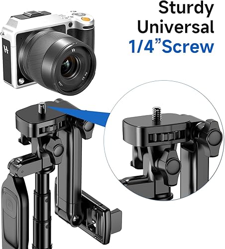 Miniatura 9 de ZZR SEVEN Trípode para iPhone, soporte para teléfono, selfie stick para iPhone con control remoto, soporte de teléfono para grabación compatible con