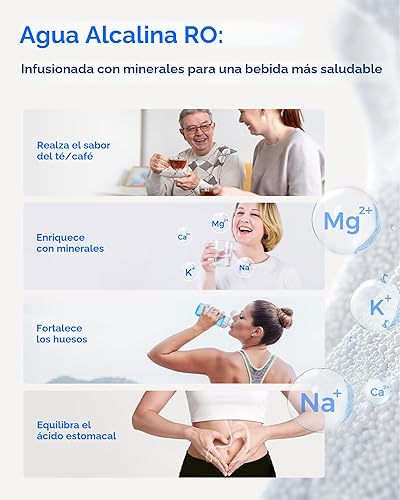 Miniatura 6 de Waterdrop WD-T4-A - Filtro de agua de ósmosis inversa alcalino de pH + de doble flujo, certificado NSFANSI 372, 10 etapas, sistema de filtración RO