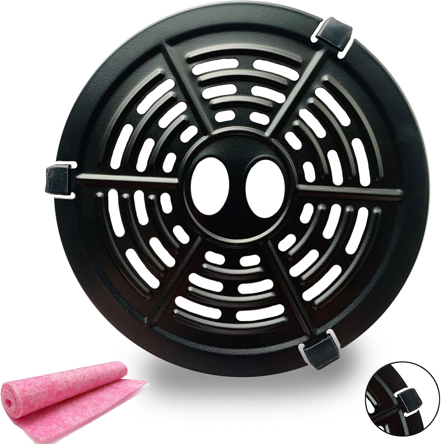 Round Air Fryer Grill Pan for 2QT Chefman Gowise Dash Small Ultra Turbofry Air Fryer