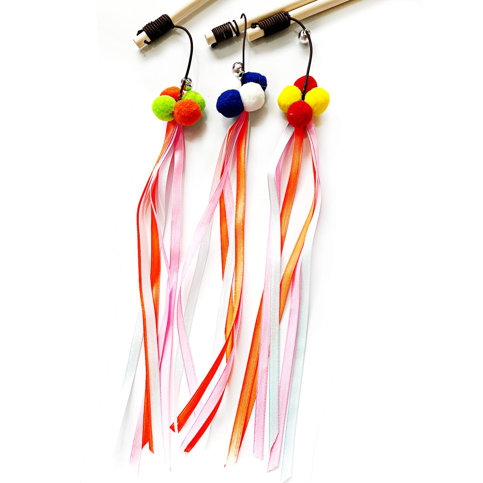Varitas para gatos, 3 varitas interactivas para gatos con campana, varitas de juguete para gatos y gatitos