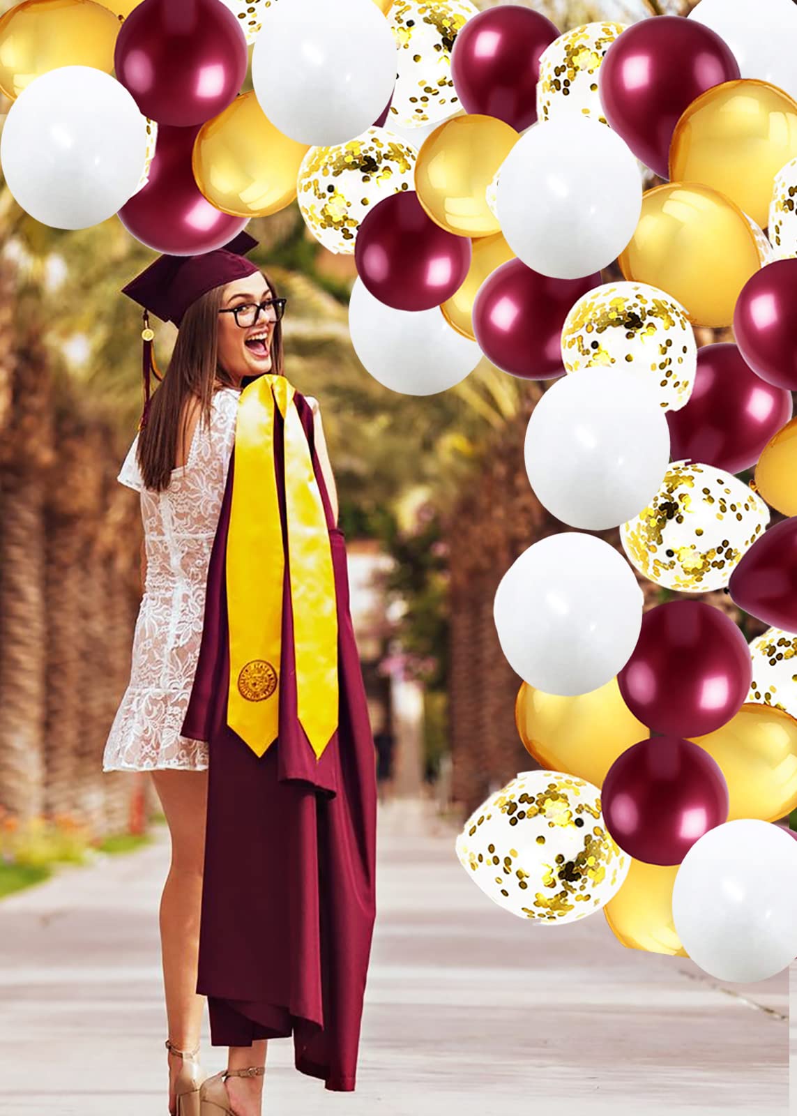 Maroon And Gold Graduation Decorations 2018 Amazon.com: Graduation