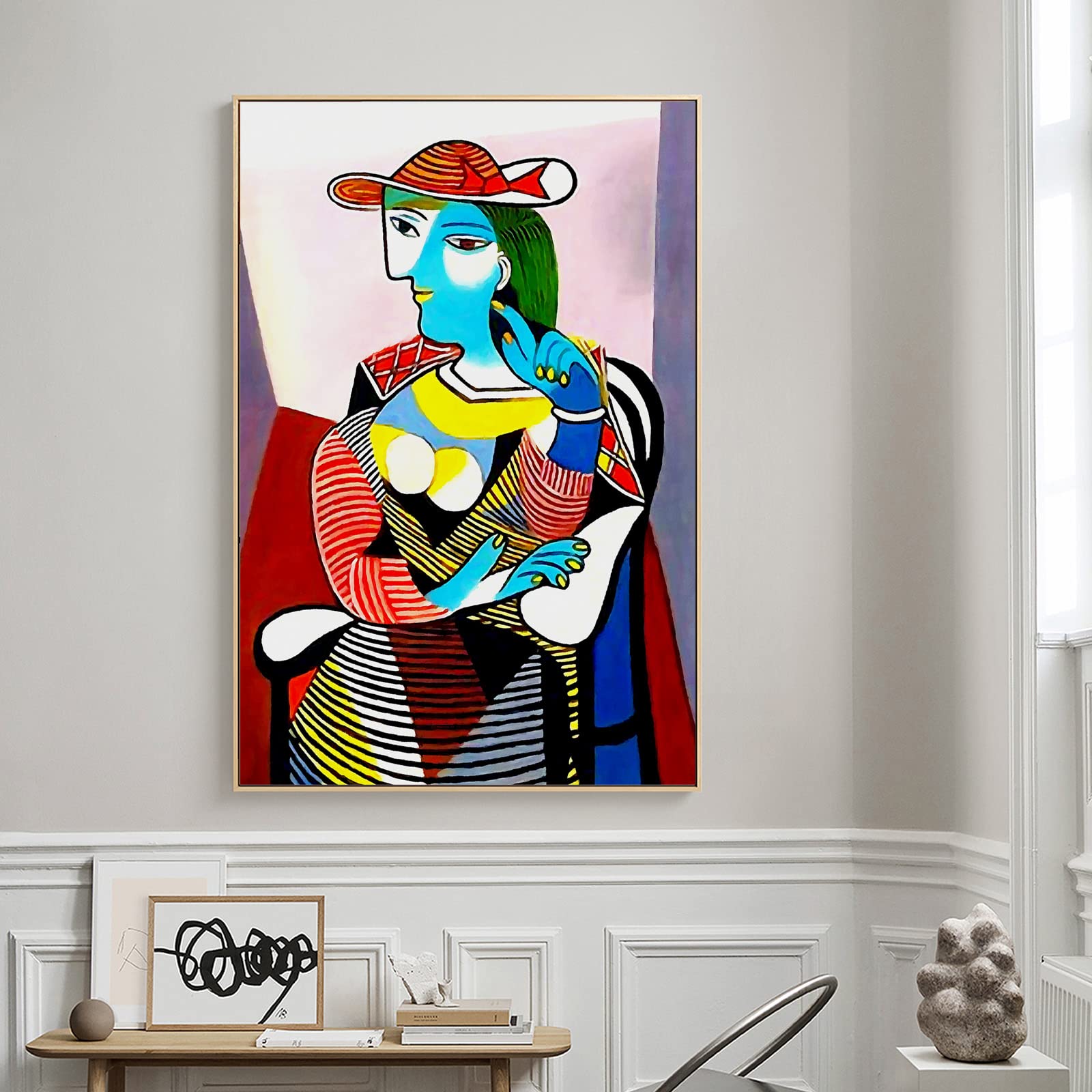 Pablo Picasso アクリル・ガッシュ作品 Amazon.com: KWAY Pablo Picasso Wall Art - Portrait of Marie Print