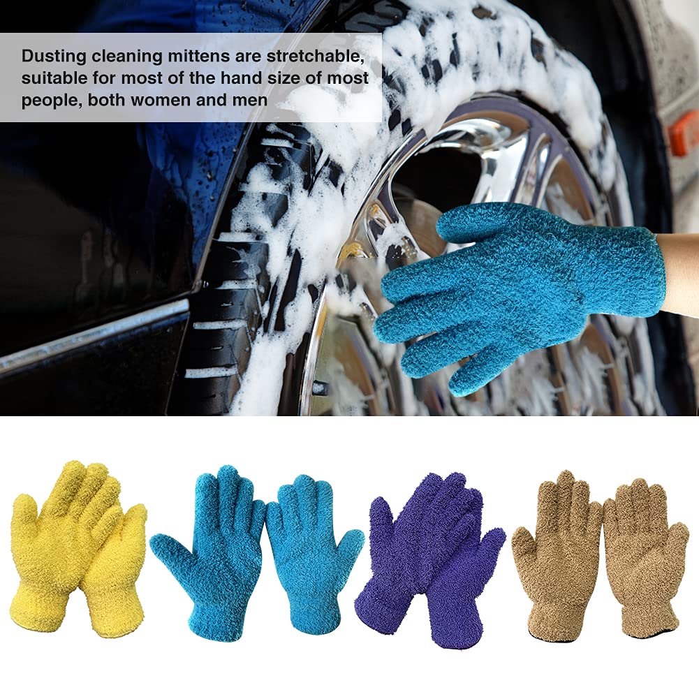 Guanti In Microfibra Per Pulizia - 1 Paio, Anti Polvere, Per Auto E Casa - Foto 4