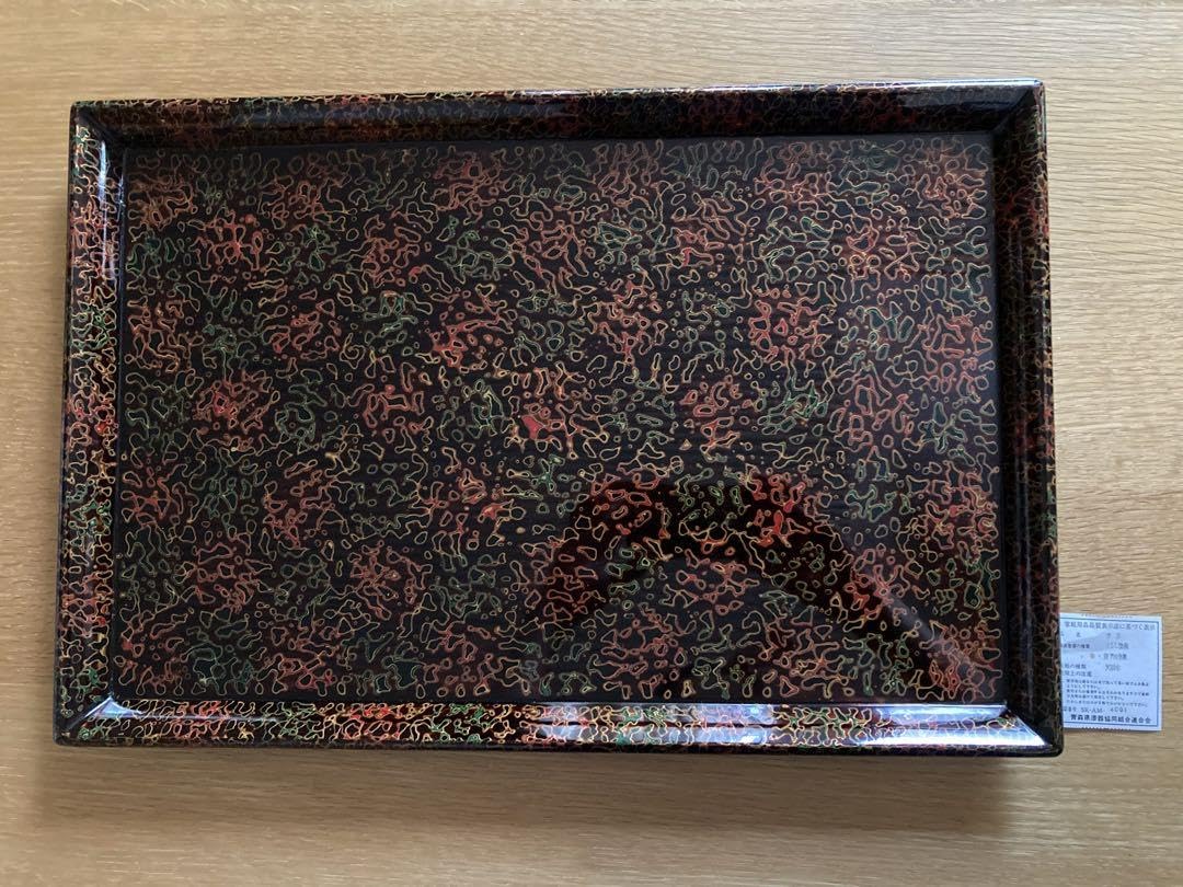 2299❣️津軽塗　角盆　5枚セット Amazon.co.jp: 津軽塗 お盆 箱入り 接待盆 尺5 角盆 長方形 : おもちゃ