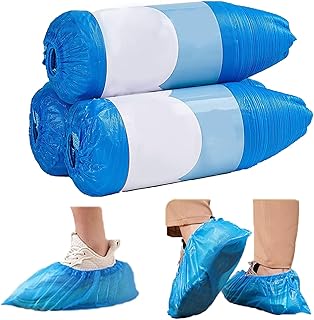 Dxcaicc 300 Pieces (150 Pairs) Disposable Shoe Covers, Reusable Shoe Covers, Waterproof & Non-Slip Shoe Covers for Home, Floor & Shoes
