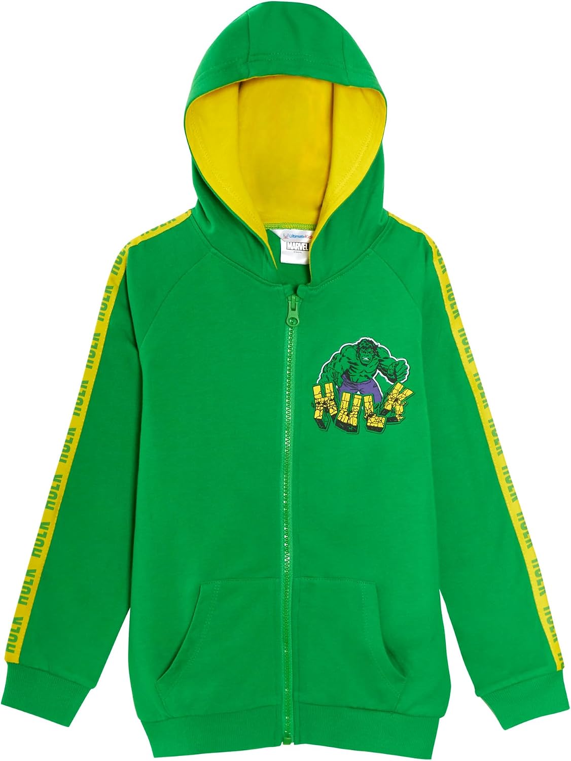 Marvel The Incredible Hulk Hoodie Boys Hooded Jacket Avengers Zipped Hoody Kids Zip Up Lightweight Coat