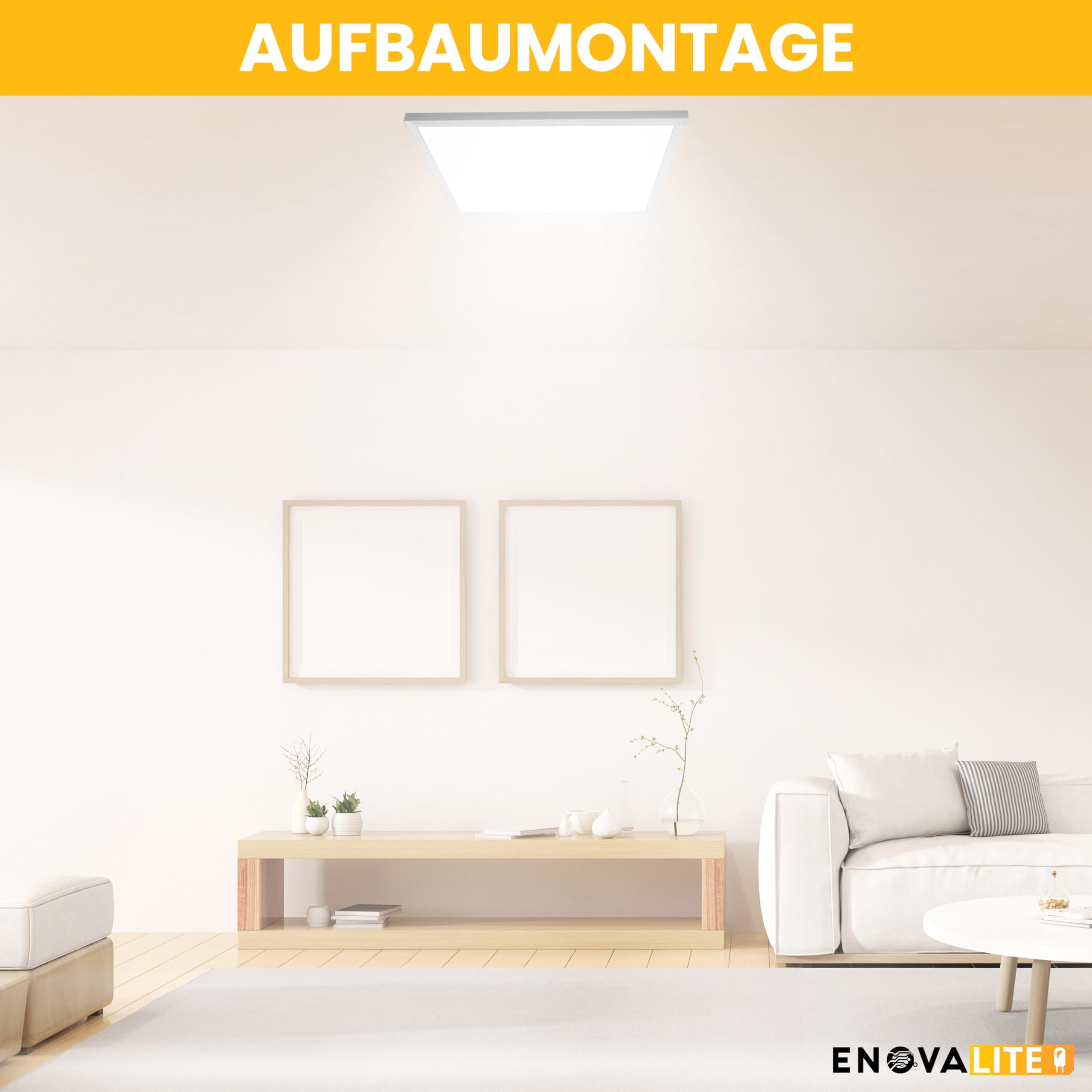 4x LED Panel 62x62 cm - 30W 4000K Neutralweiß 4500lm 150lm/w - flimmerfreie Einbauleuchte für Rasterdecke - LED Bürolampe Rasterleuchte Paneele - mit 230V Netzteil - 620x620x30mm