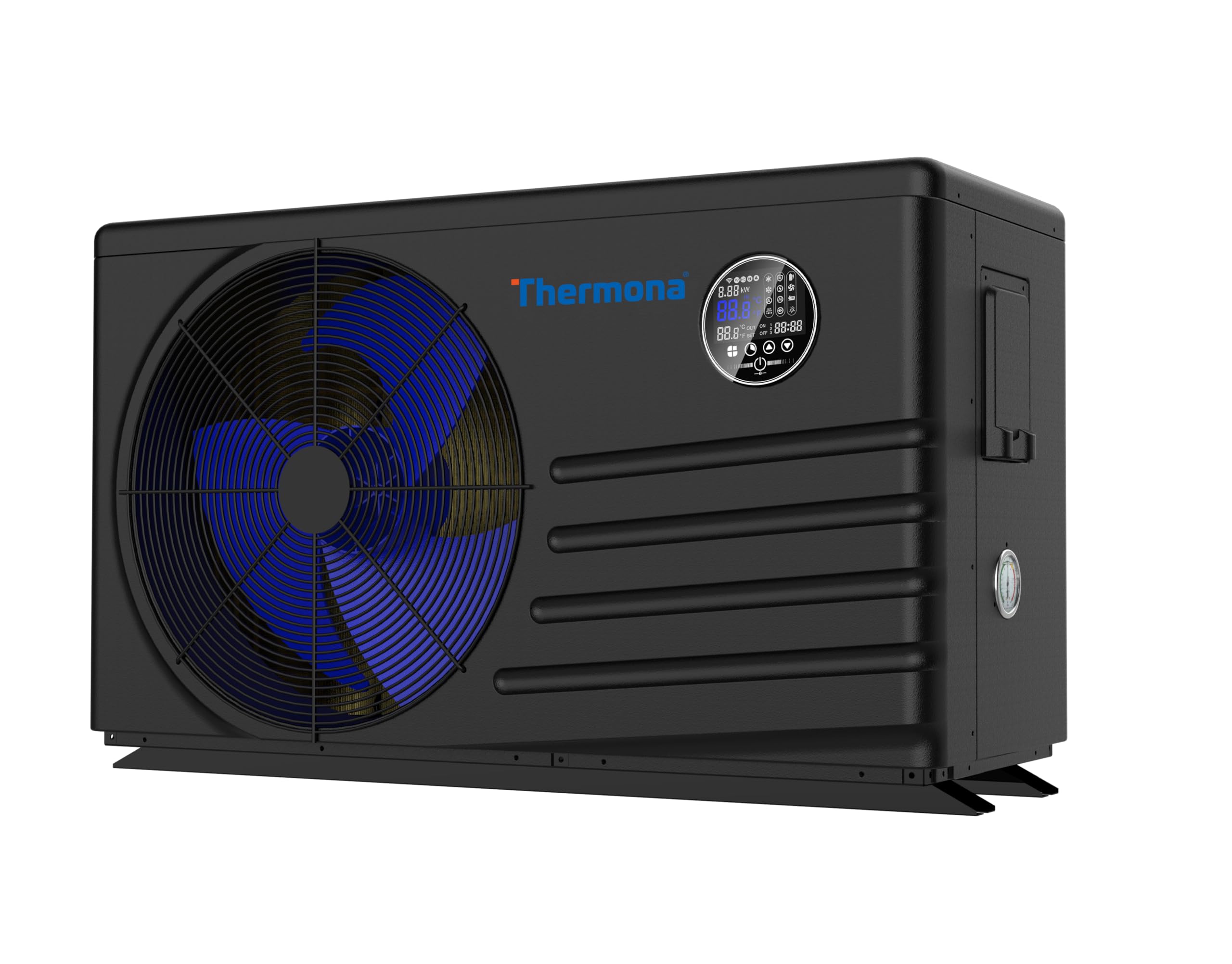 Thermona Powerworld Pool-Wärmepumpe 6 kW Ultra Quiet R290 – Inverter-Technologie, WLAN-Steuerung, flüsterleise 36 dB, bis -20 °C, Smart App, für Pools bis 24 m³, 230 V