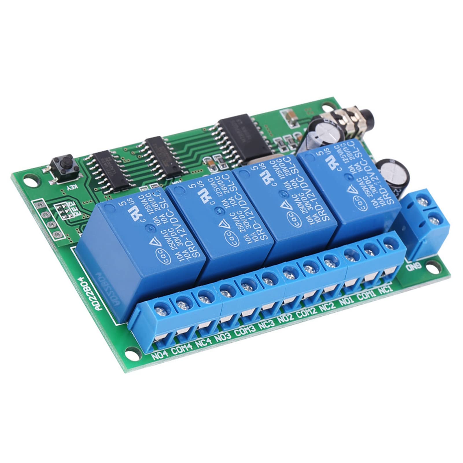 AD22B04 12V Decodificador de señal 4 canales DTMF Tone Relay Phone Control remoto PLC