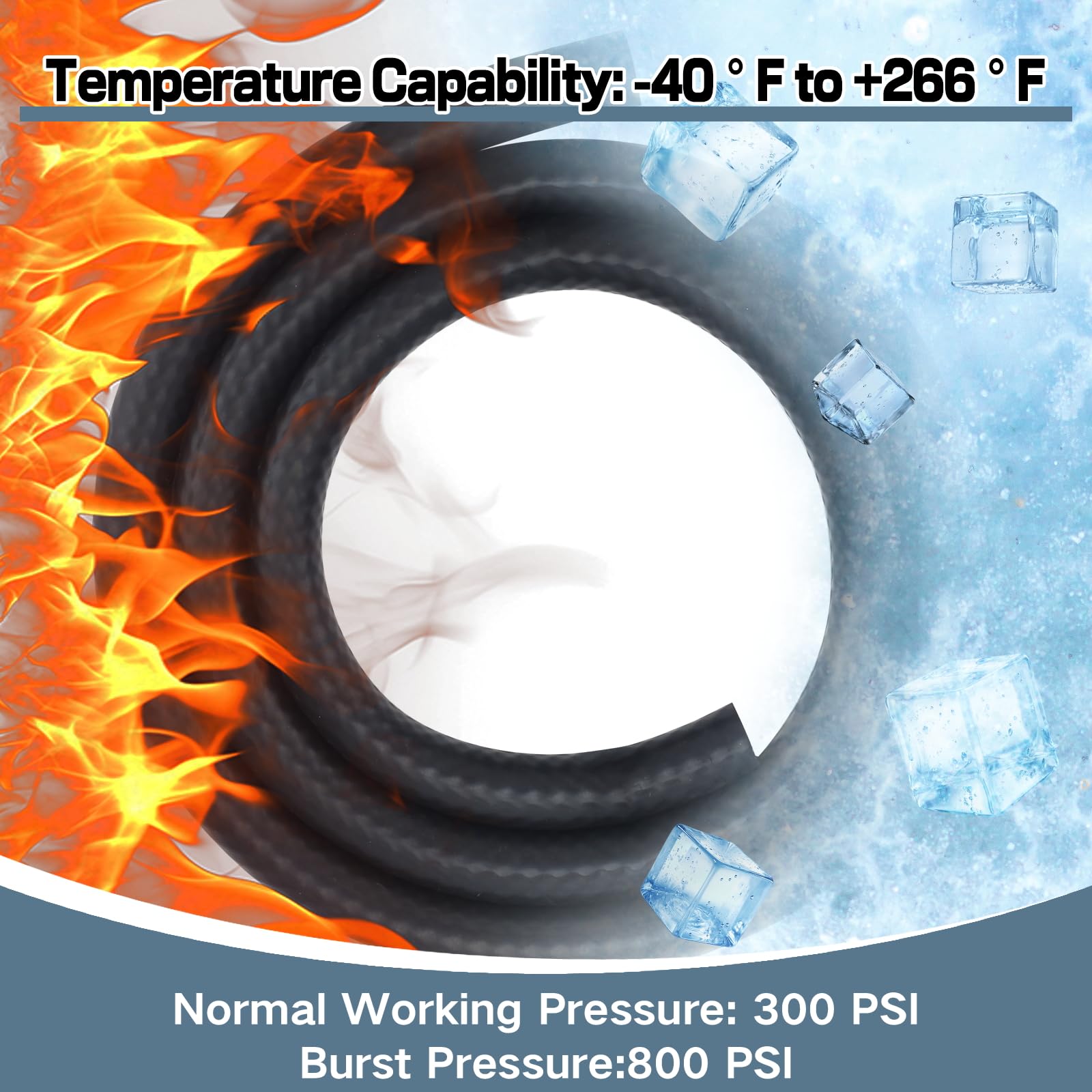 5mm Fuel Line Hose,Fuel Hoses,Gas Line Hose,1 Meter Rubber Pipe with 6 Hoses Clamps,Outer Diameter 11mm,Car Fuel Tube,Petrol Rubber Tube,Diesel Pipe for Trucks,Cars,Tractors and Small Engines - 4