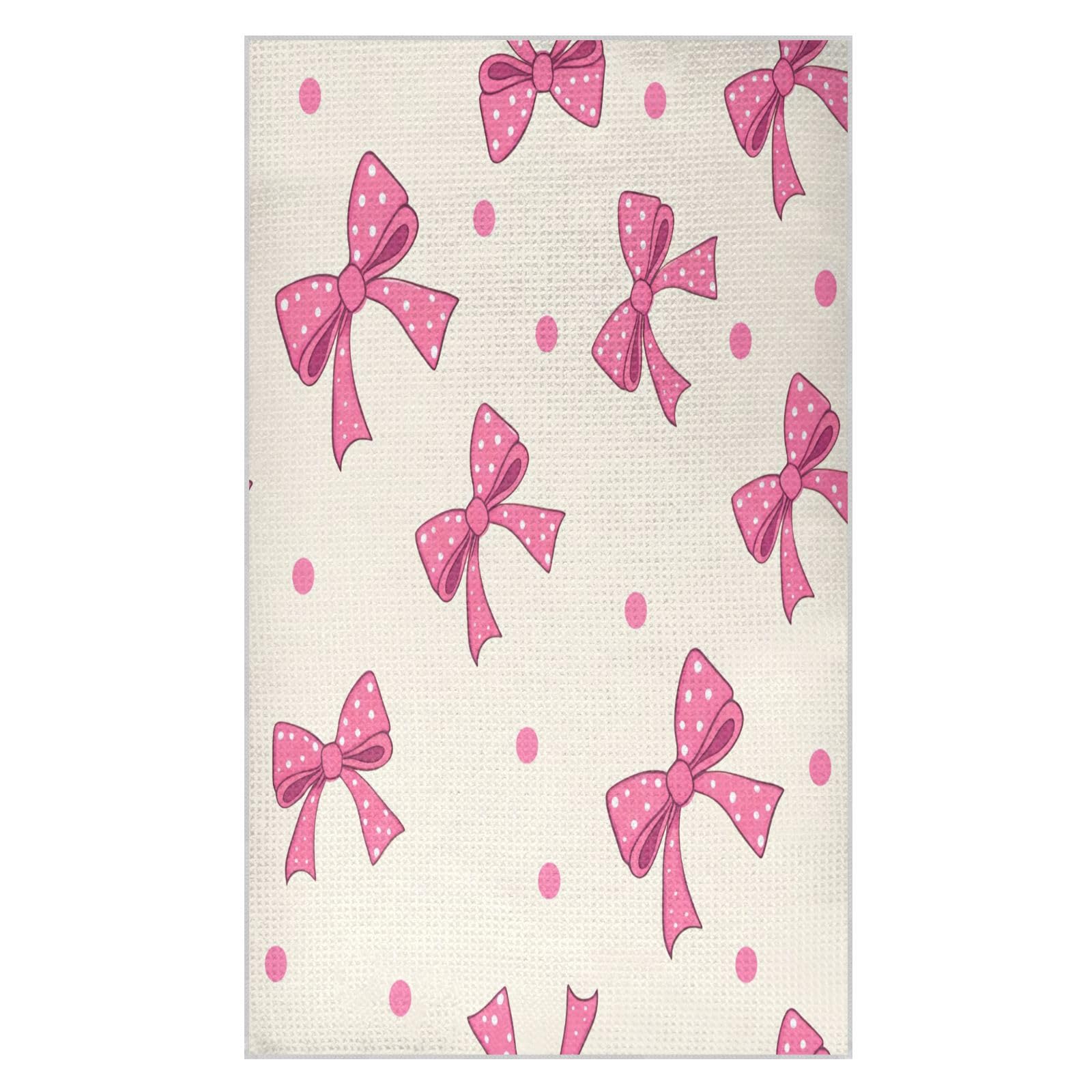 JiangGgen Bows Kitchen Towels 2-Pack Soft Absorbent Dish Towels
