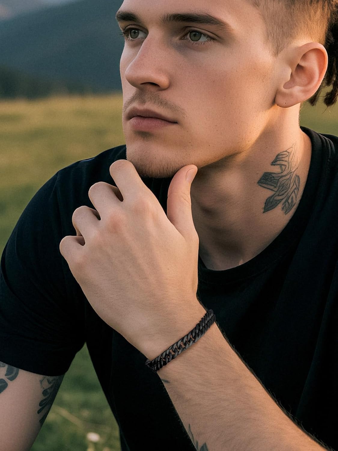 Richsteel Cuban Link Chain Bracelets 8/12/17mm Width Stainless Steel Chain Wrist Bracelets for Men, 7.4/8.2/9 Inch Length Classic Jewelry for Christmas/Valentine's Day/Birthday - Image 8