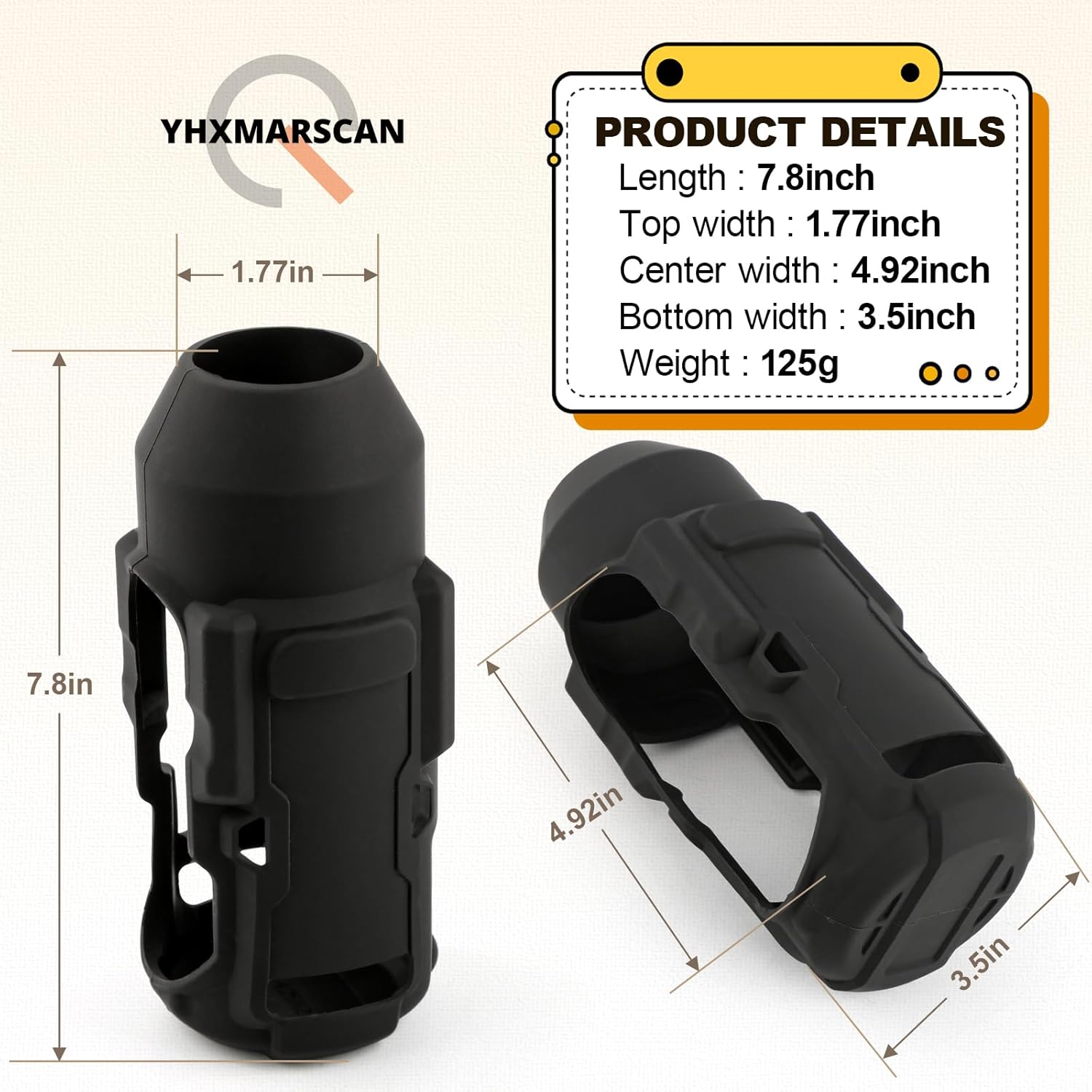 N918391 Protective Boot for 20V Max Cordless 1/2 In Impact Wrench DCF900 DCF899 Protective Boot Compatible with DEWALT DCF899 DCF900 DCF900NT Boot