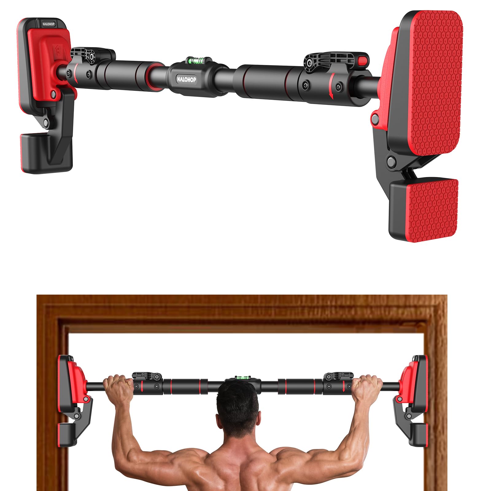 Halohop Pull Up Bar for Home Max Load 300Kg Adjustable Length (70 to 100 CM) Wall Mounted Chin Up Bar Gym Exercise Workout Equipments for Men and Women and Kids (B0D1C4QGCN) Amazon Price History, Amazon Price Tracker