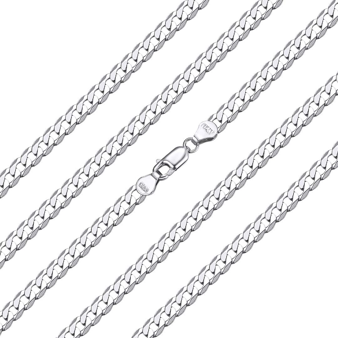 Real 925 Sterling Silver Chain Necklace 