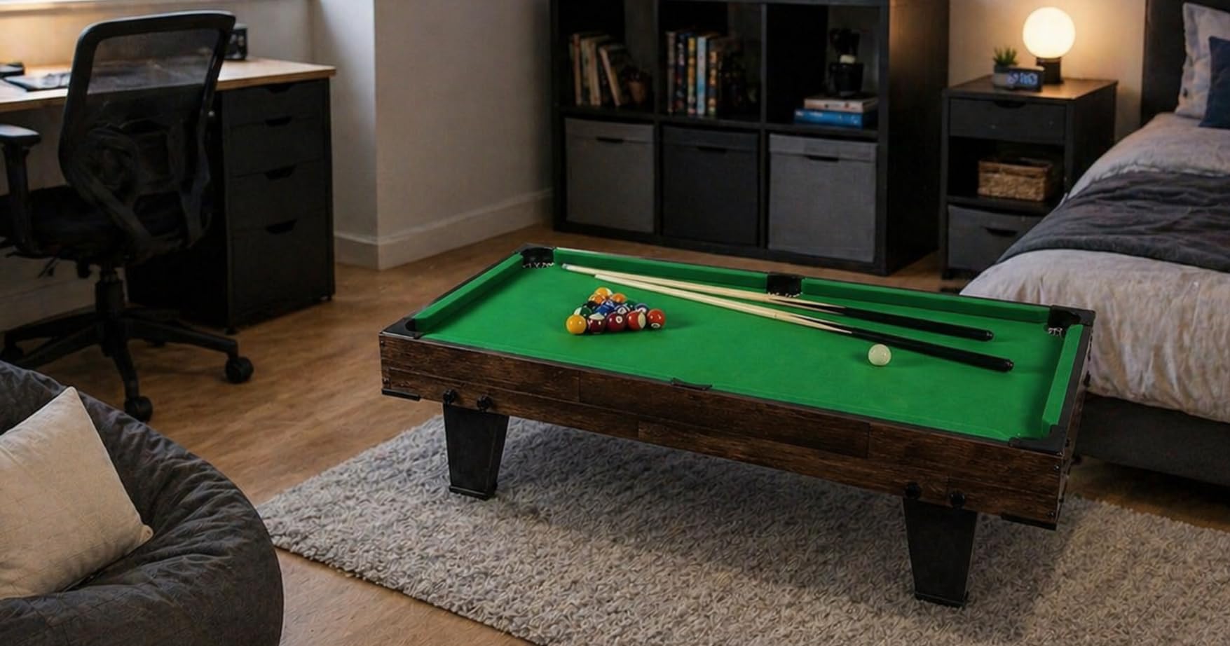 Tavolo Multigioco per Ragazzi e Adulti – Calcio Balilla, Biliardo, Air Hockey, Ping Pong e Altri Giochi, Tavolo in MDF Solido, Multifunzionale per Casa e Divertimento, 4in1, 15 in 1