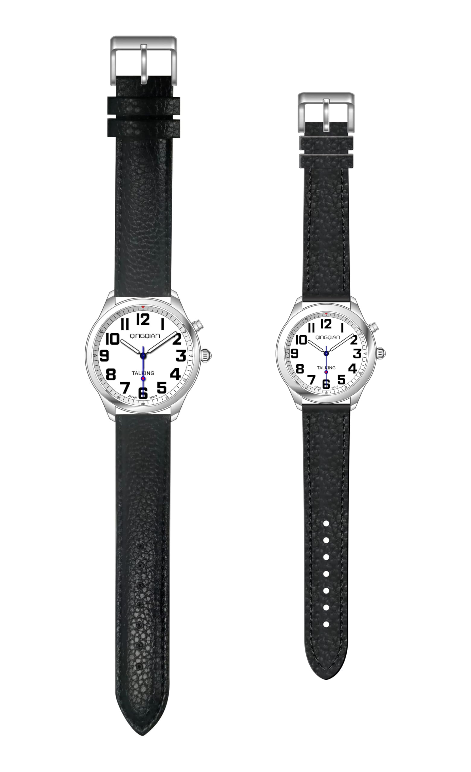 Gran reloj parlante inglés para discapacitados visuales, habla con hora clara y fuerte, fecha y hora de alarma. La correa elástica es el mejor regalo para personas mayores o ciegas