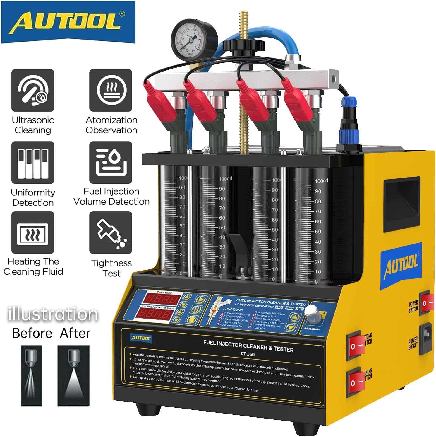 AUTOOL Fuel Injector Cleaner and Tester with Hong Kong Ubuy