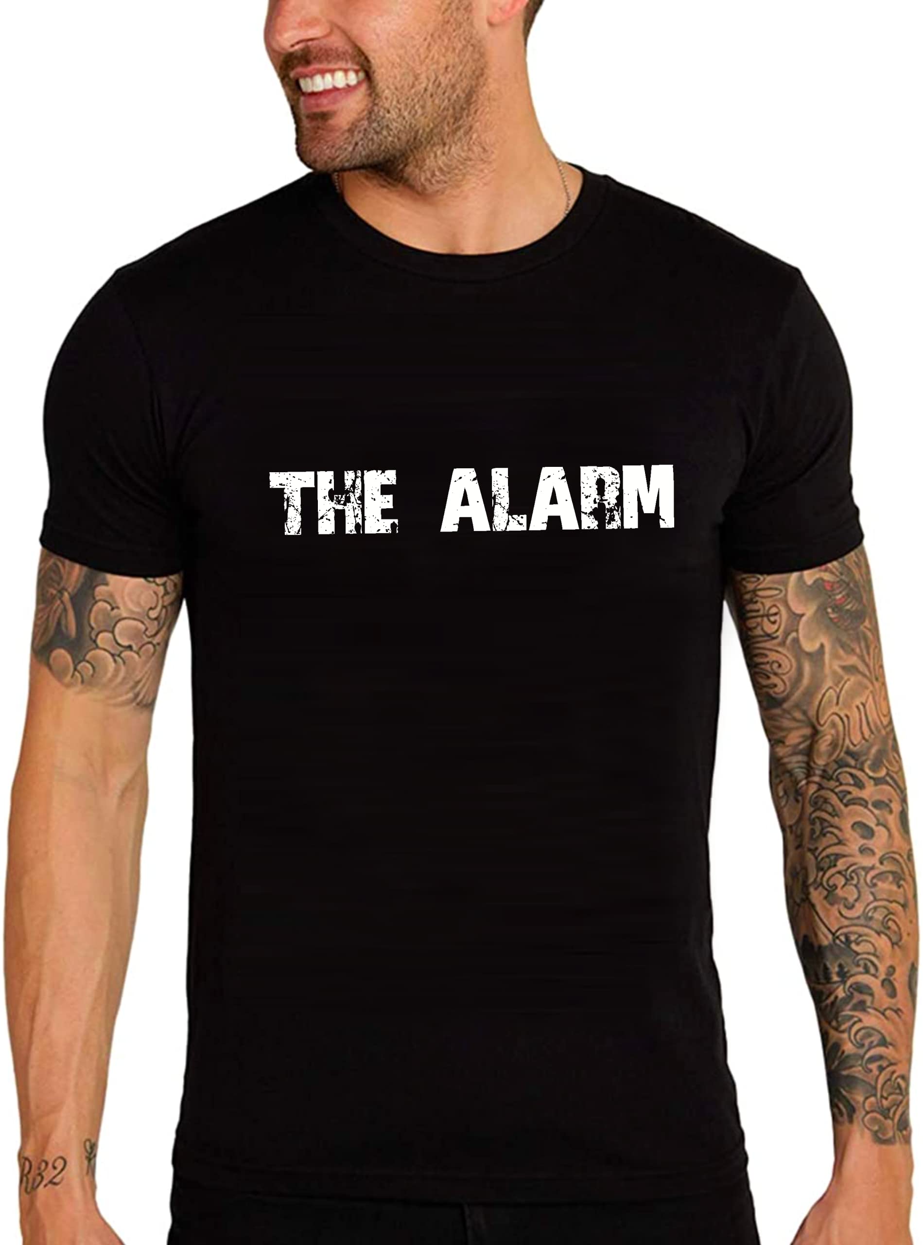 Ultrabasic Men's Deep Black Graphic T-Shirt The Alarm Eco-Friendly Limited Edition Short Sleeve Tee-Shirt Vintage Birthday Gift Novelty Xxl