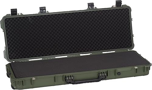 Miniatura 16 de MEIJIA Funda rígida portátil para rifle impermeable para todo tipo de clima, funda de pistola con ruedas, espuma de ajuste personalizable incluida