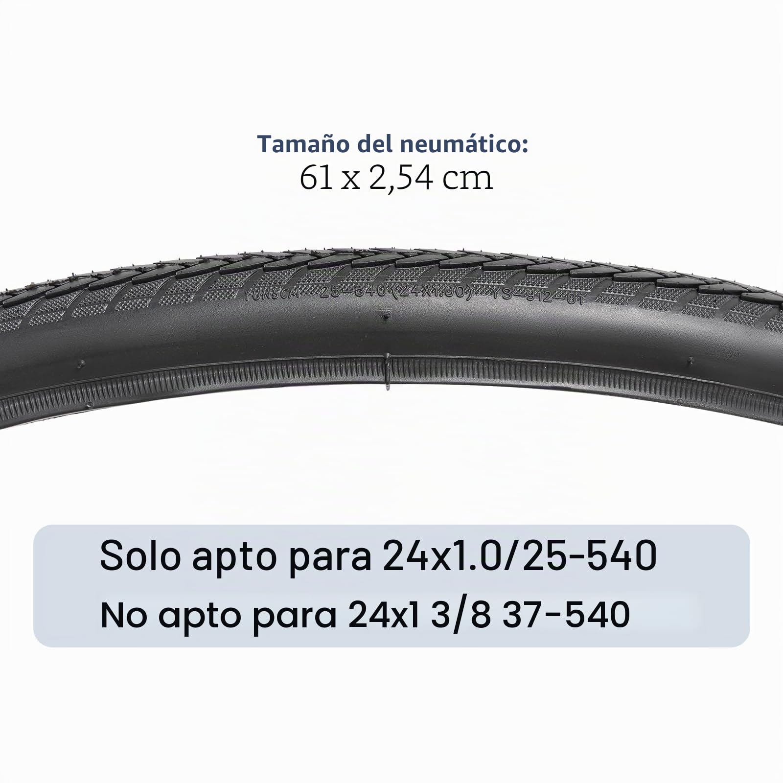 2-PCS 24x1.0/25-540 Gumwall Folding Sports Wheelchair Cubierta Non-Scratch Compound with 1.2MM Antipuncture Protection Compatible with 24x1.0 24x1 Wheelchair Cubierta