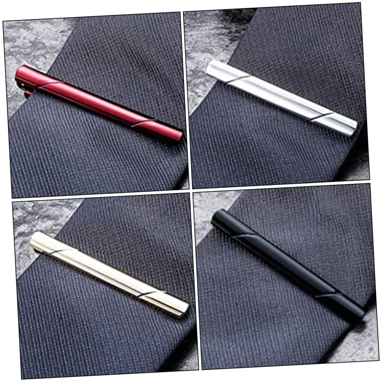 CALLARON 8piezas Clips De Corbata De Cobre Para Hombre Pasadores De Necktie Elegantes y Duraderos Estuche De Accesorios Para Ocasiones De Negocios y Eventos Formales