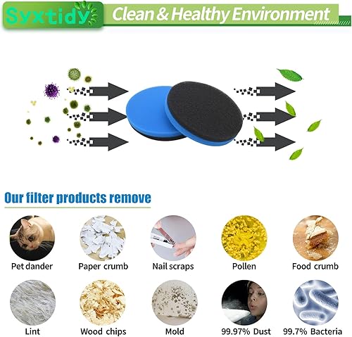 Miniatura 6 de Filter Replacement for Bissell Febreze Style 1214 Cleanview & PowerGlide Pet,Swivel Rewind Vacuum, Part 12141,(4 Pack With Fragrance)