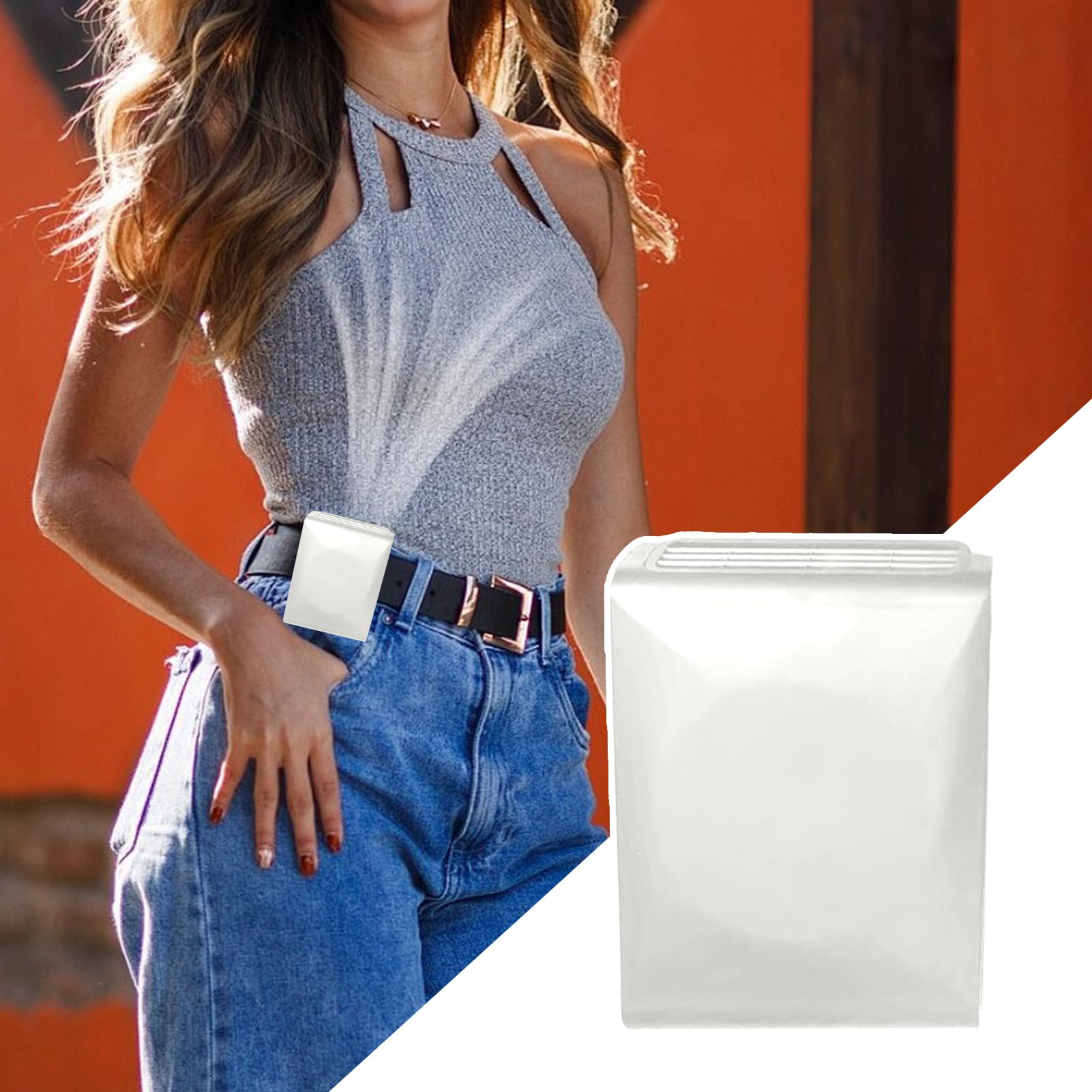 Ventilateur de taille | Ventilateur de ceinture de refroidissement portable à clipser | Gadgets de refroidissement rechargeables avec 3 vitesses Petit refroidisseur d'air pour le sport, le camping, le