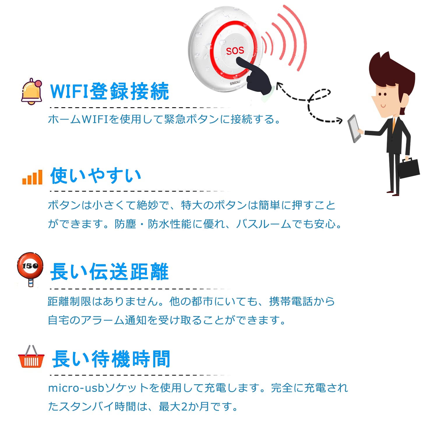 90 Off Singcall 緊急ボダン ナースコール 家庭用 介護呼び鈴 呼び出しベル 介護 ポケットベル 介護ベル 高齢者個人用 防水 コール 警報 Dprd Jatimprov Go Id