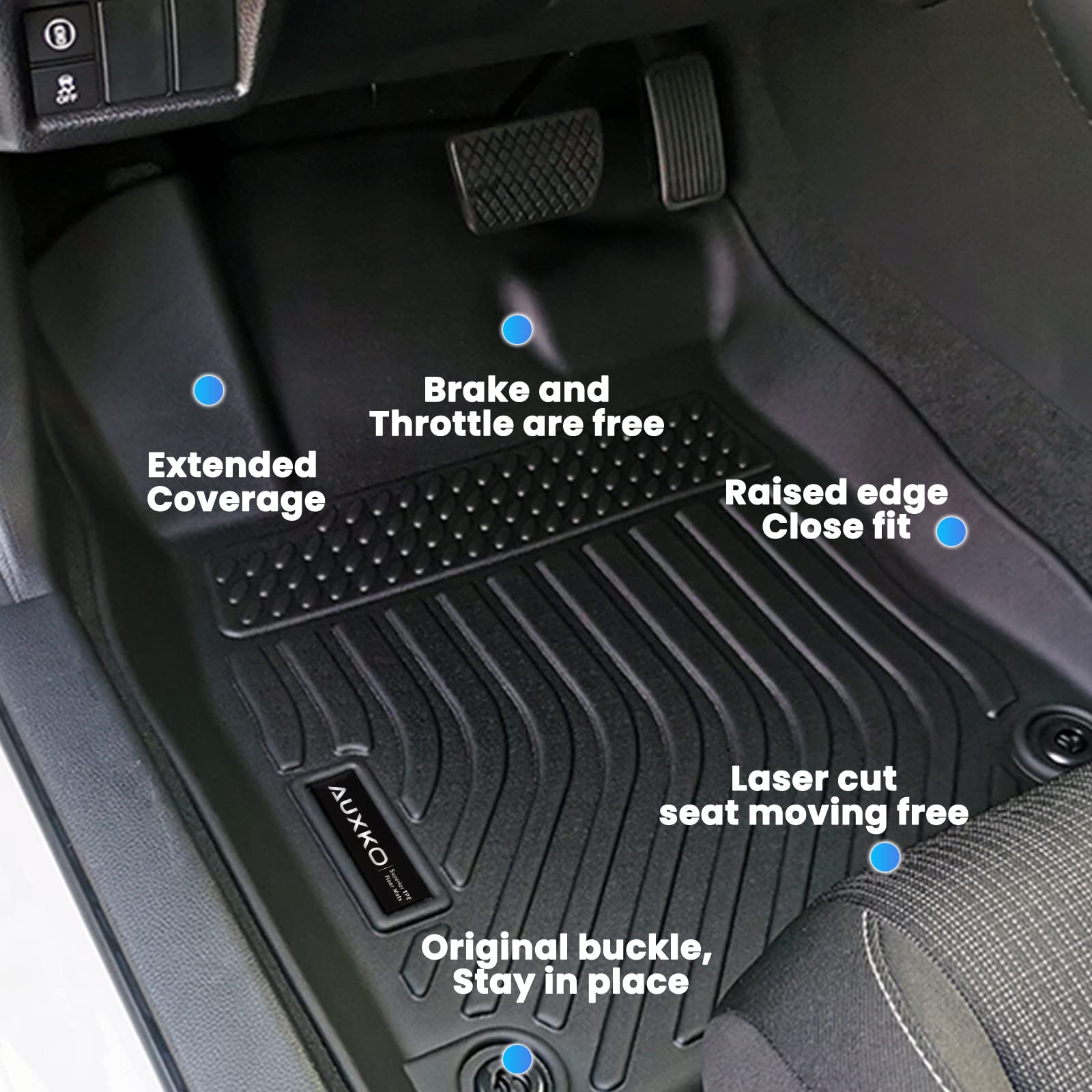 Auxko All Weather Floor Mats Fit For Honda Civic 2022