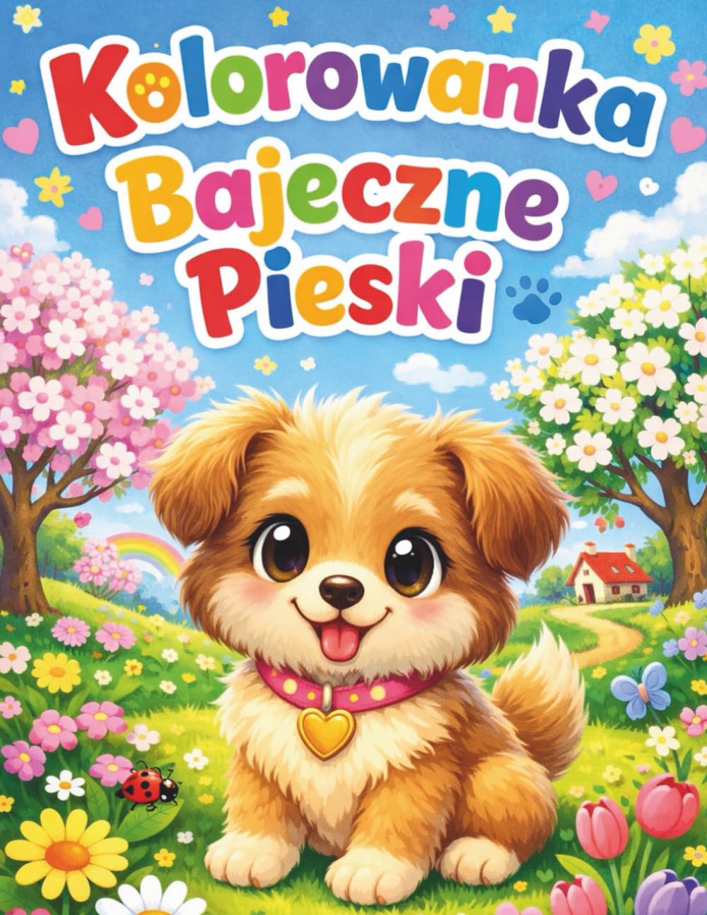 Kolorowanka Bajeczne Pieski: Urocze ilustracje piesków do kolorowania dla dzieci – relaks, zabawa i kreatywność