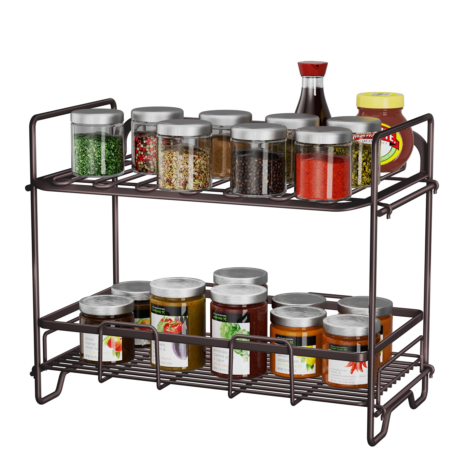 Buy Joly Home 2 Tier Free Standing Spice Rack Shelf Kitchen & Pantry Organiser Modern Design