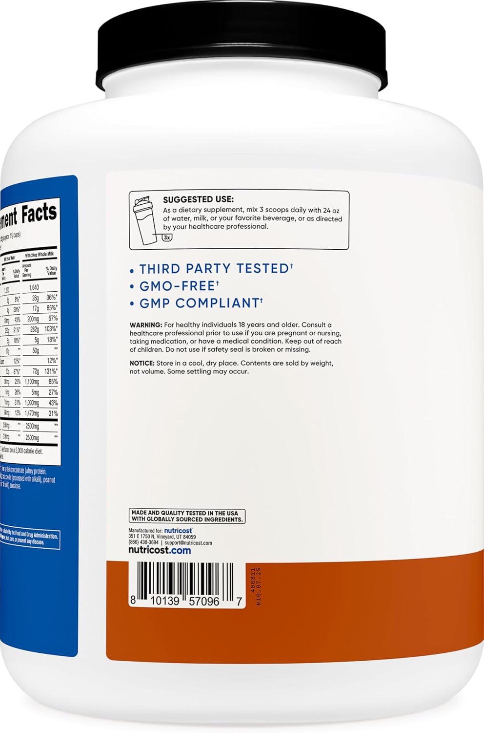 Nutricost Mass Gainer (Chocolate Peanut Butter Flavor, 6.7 L...