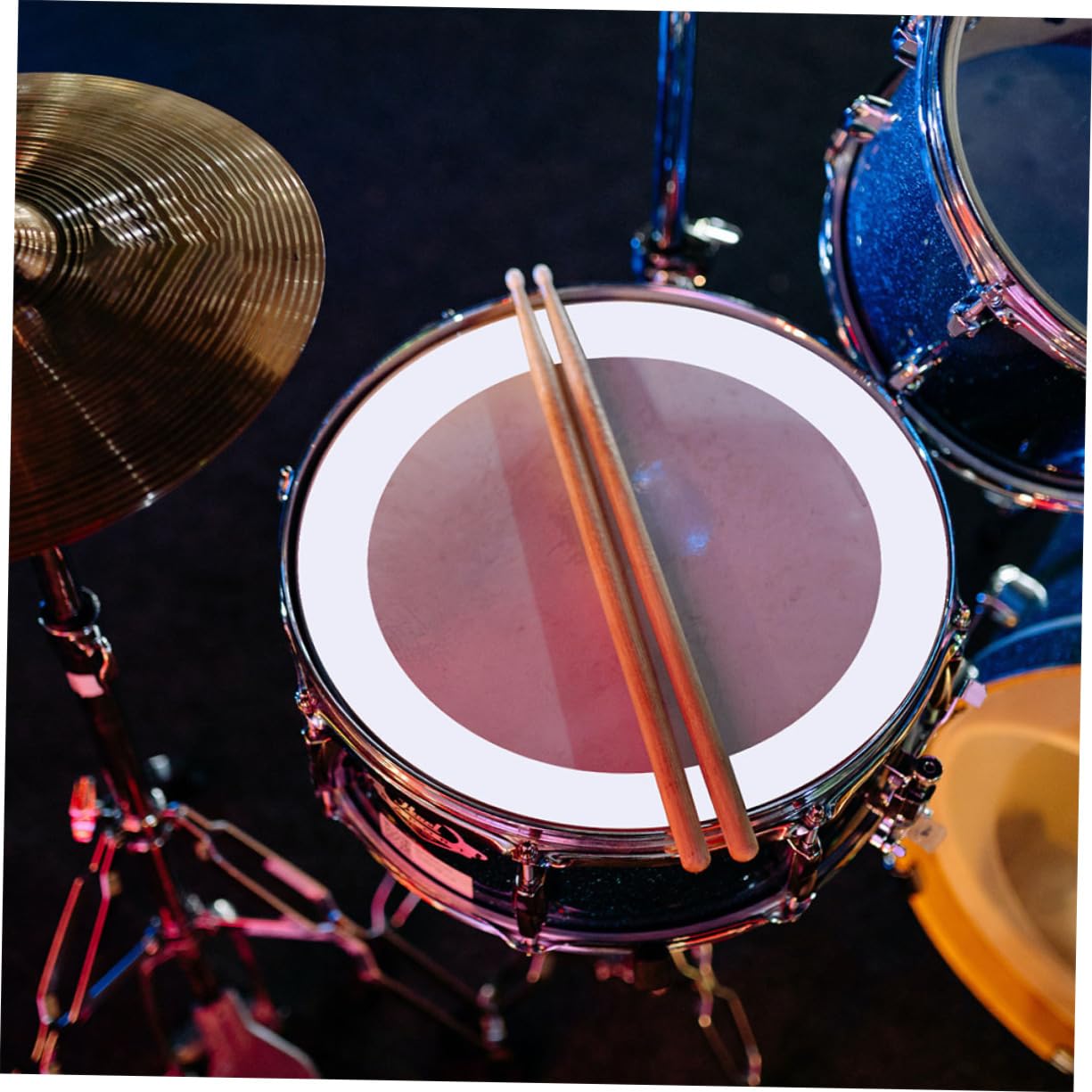VANZACK 2 Sets Snare Drum Mute Rings Drum Dampeners for Home Use Noise Reduction Easy to Install Durable Design for Beginners and Professionals