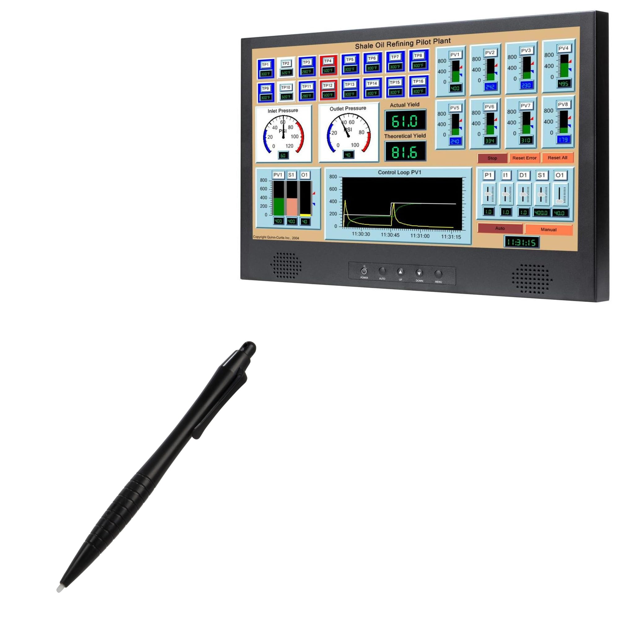 BoxWave Stylus Pen Compatible with TRU-Vu VMTC-15.6C - DirectTip Resistive Stylus, DirectTip Resistive Stylus - Jet Black