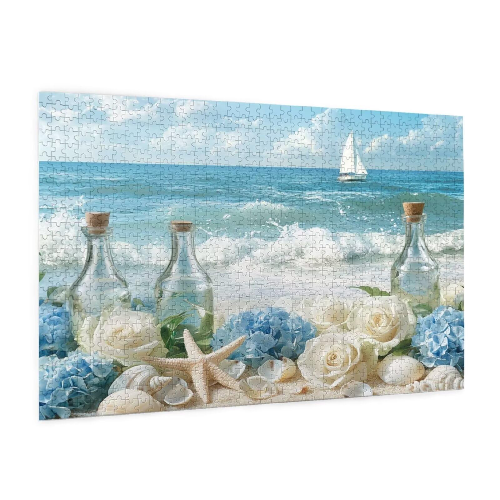 Puzzle 2000 Teile, Puzzle Erwachsene, Holzpuzzle Meer Impossible Jigsaw, Clevere Rätsel, HD Farbe Jigsaw mit Geschenkbox Verpackung for Aesthetic Room Decor, Geschenke für Frauen Blume 100x70cm p-1885