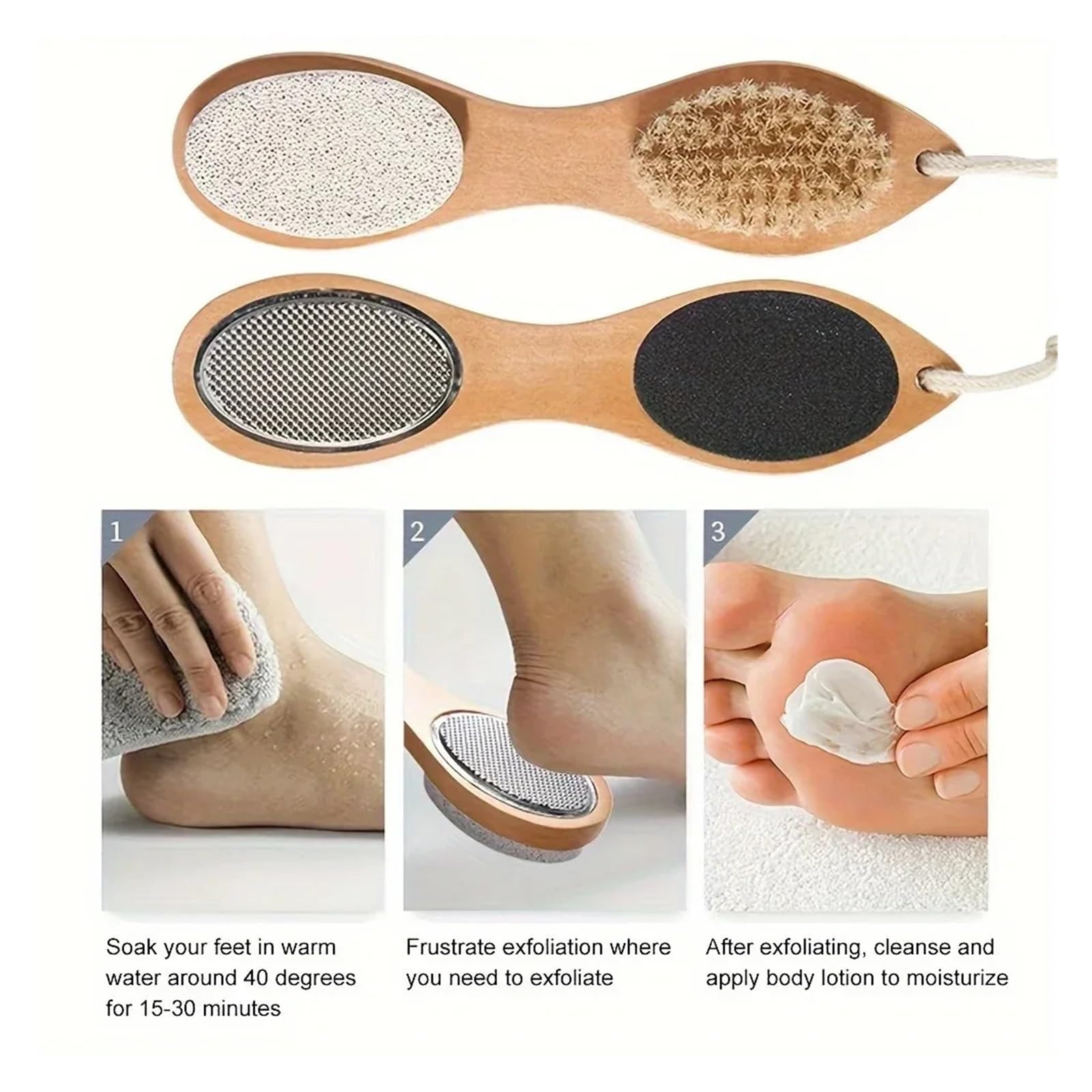 1/2 Uds. Exfoliante 4 En 1 for Pies, Elimina Callos De Piel Muerta, Cepillo Queratina, Raspado Talón, Pulido, Cuidado La Tabla | 2PCS 4-in-1
