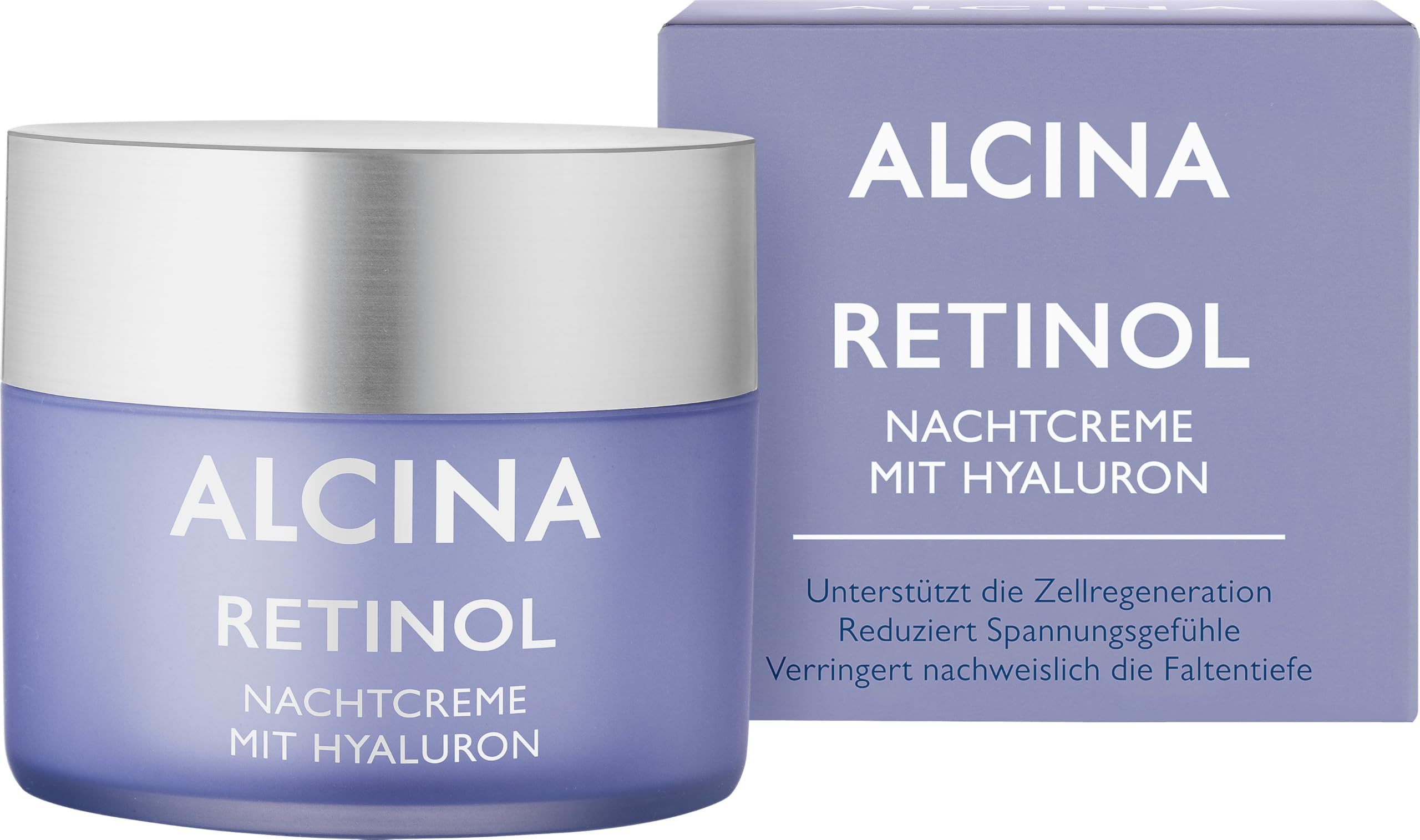 ALCINA Gesichtspflege Set - Mit Vitamin C Tagescreme (50 ml) für 24h Feuchtigkeit & Retinol Nachtcreme (50 ml) für verringerte Faltentiefe - Gesichtscreme mit Hyaluronsäure - Made in Germany