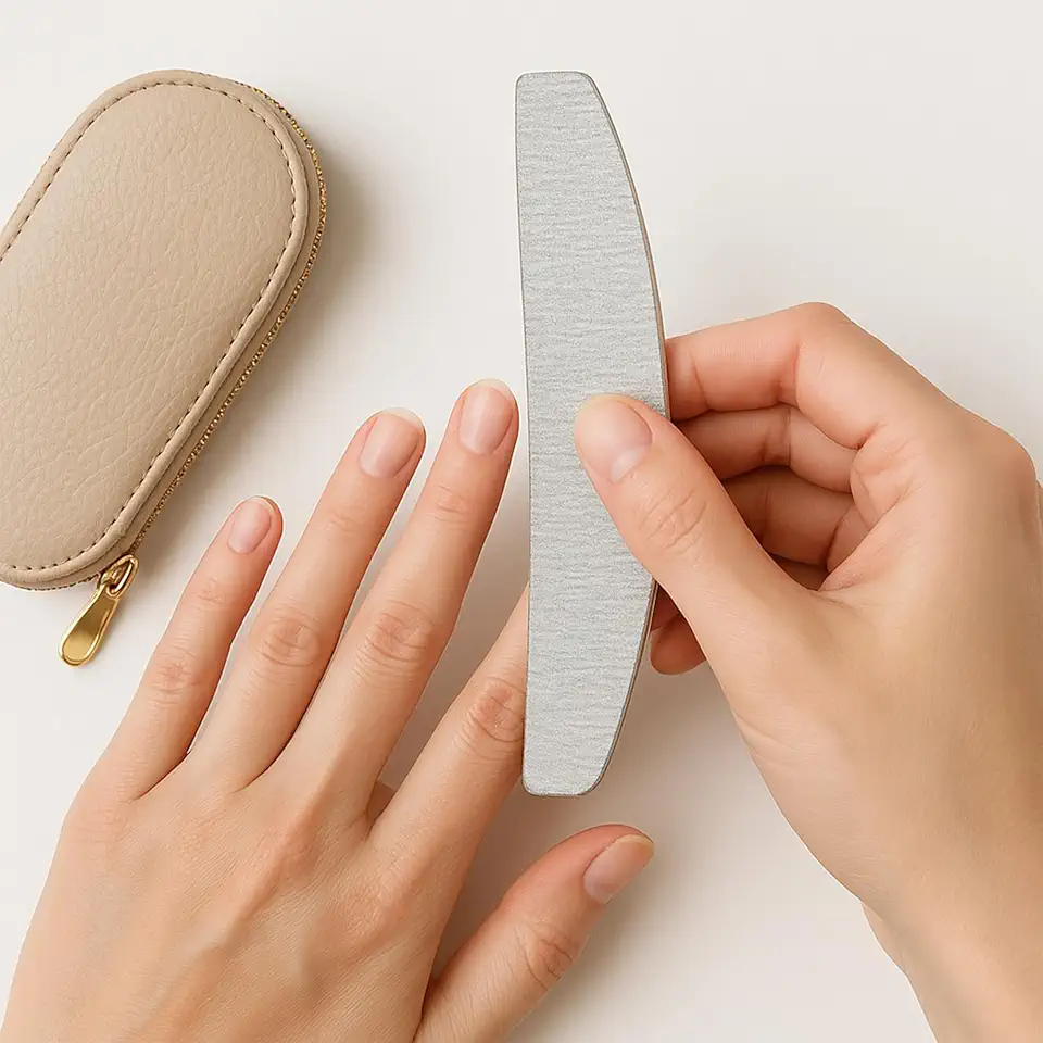 10 limas de unhas profissionais, lixa de unha 100/180 de gramatura e tampões reutilizáveis de dupla face, ferramentas de manicure e pedicure para unhas de acrílico artificiais naturais